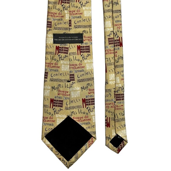 Art Institute of Chicago SILK Necktie Tie Cabaret Art Moulin Rouge‎ Collectable - Picture 4 of 6